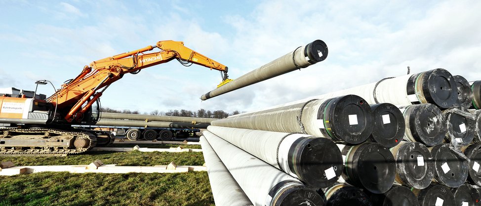 Netzausbauprojekte: Neckarenztalleitung - Rohrlagerplatz