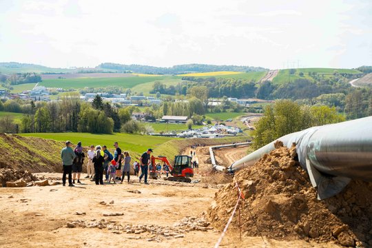 terranets&nbsp;bw öffnete die Baustelle in Meckesheim für interessierte Bürger:innen am 18. April 2026