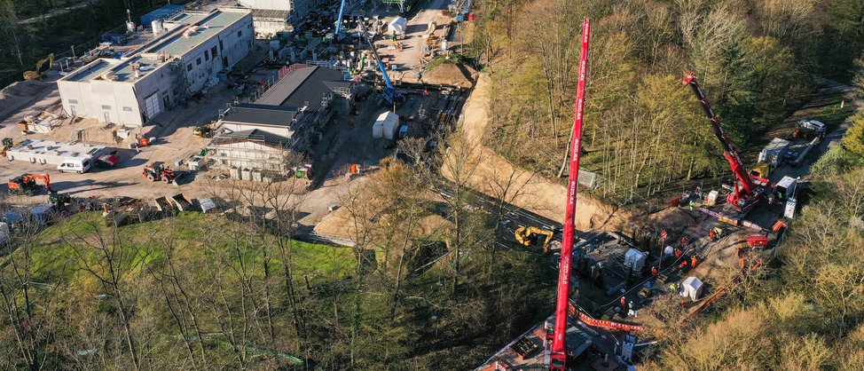 April 2023: Pressure test successfully carried out; integration of the valve group into the Nordschwarzwald pipeline completed