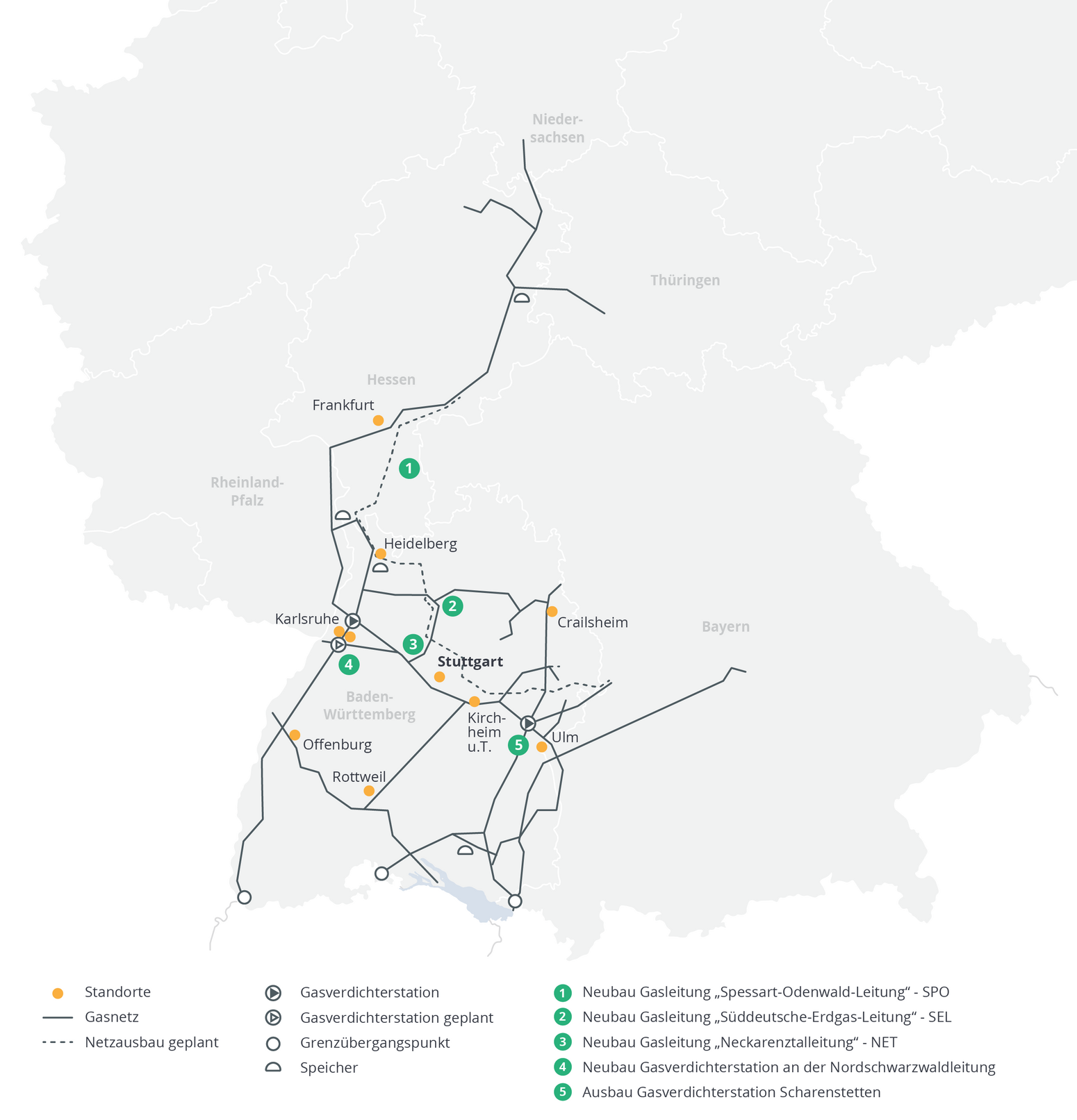 Unsere Netze - Gasnetz - Netzkarte