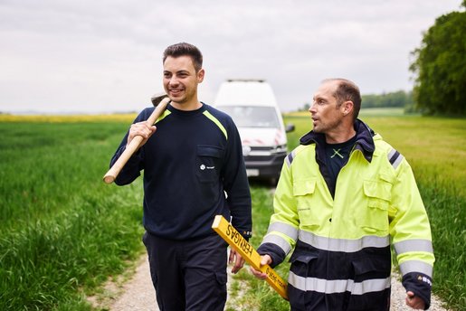 terranets&nbsp;bw Mitarbeiter am Feld