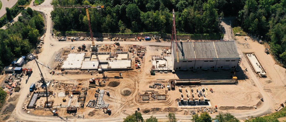 Gasverdichterstation Rheinstetten: Drei Verdichterhallen sind errichtet