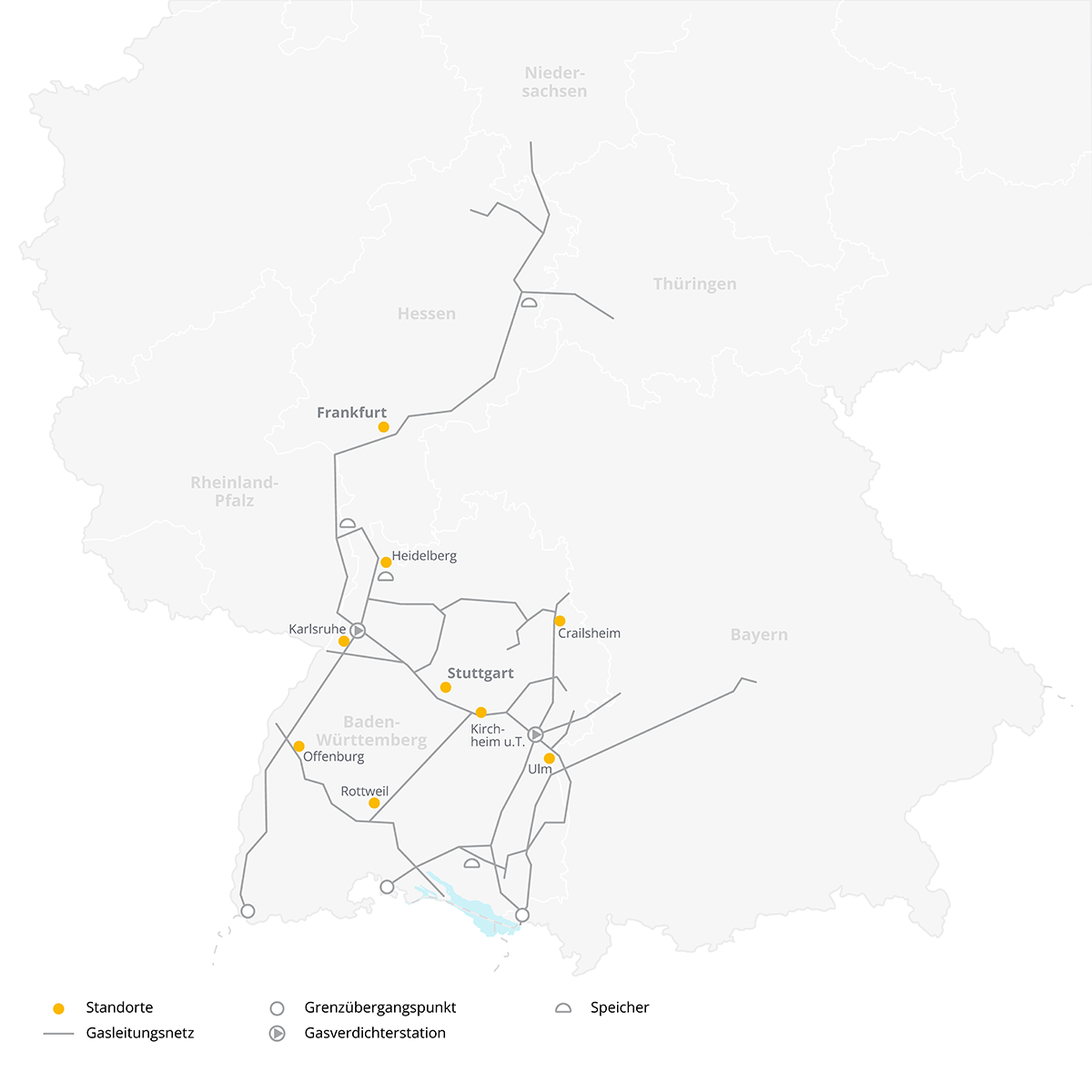 Unsere Netze - Gasnetz - Netzkarte